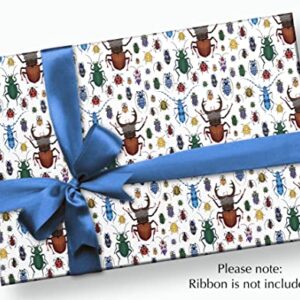Stesha Party Insect Gift Wrap, Bug Birthday Present Wrapping Paper - 30 x 20 Inch (3 Sheets)