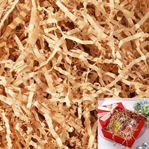 outus crinkle cut paper shred filler shredded paper for gift box crinkle paper metallic shredded crinkle cut paper easter grass tissue paper for wedding birthday wrapping boxes bags (brown, 1/2 lb)