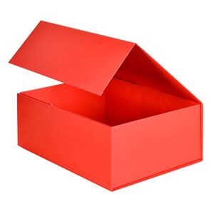 beishida large gift box gift boxes with lids for presents present box birthday gift boxes with magnetic closure lid for christmas, wedding gifts valentine’s, (red, 11.2×8.8×4.4″)