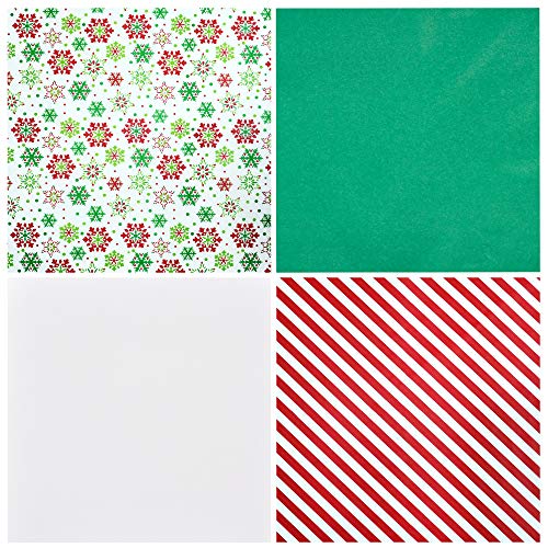 JOYIN 150 Pieces Christmas Wrapping Tissue Paper w/ Hologram & Prints for Gift Decoration, Gift Wrapping Boxes and Bags, Holiday Gift Extra-Special, Christmas Trees, Wine Bottles, Art & Craft and More