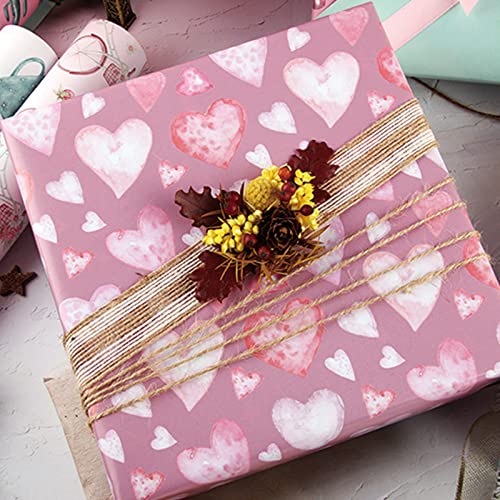 Aimtohome Valentine's Day Wrapping Paper Gift Wrapping Paper Birthday Wrapping Paper Heart Pattern Design 4 Sheets Folded Flat 20 Inch x 28 Inch