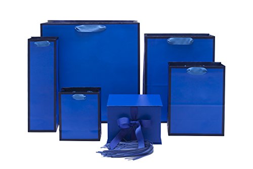 Hallmark 7" Gift Box with Lid and Paper Fill (Dark Blue) for Christmas, Hanukkah, Father's Day, Birthdays, Baby Showers and Graduations