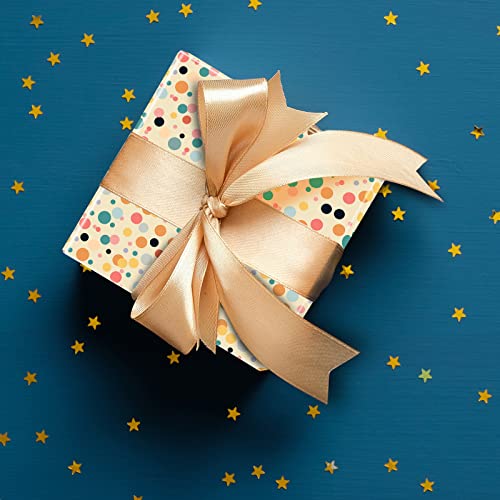 ECO-SOLUTIONS Recycled Kraft Children's Birthday Wrapping Paper (3 rolls, 75 sq. ft total)