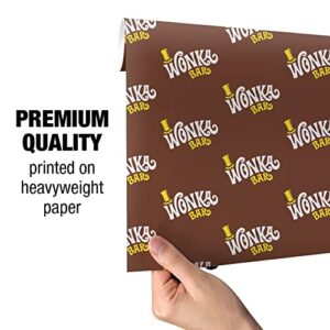 GRAPHICS & MORE Willy Wonka and The Chocolate Factory Wonka Bar Logo Gift Wrap Wrapping Paper Rolls