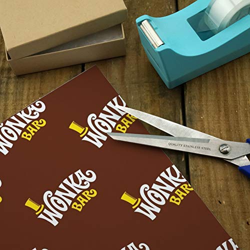 GRAPHICS & MORE Willy Wonka and The Chocolate Factory Wonka Bar Logo Gift Wrap Wrapping Paper Rolls