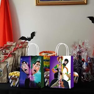 16 Pcs Hotel Transylvania Party Paper Gift Bags, 2 Styles Party Favor Bags for Hotel Transylvania Theme Birthday Party Decorations, Goody Bags Candy Gift Bags for Adults Boy Girl Birthday Party