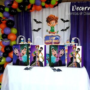 16 Pcs Hotel Transylvania Party Paper Gift Bags, 2 Styles Party Favor Bags for Hotel Transylvania Theme Birthday Party Decorations, Goody Bags Candy Gift Bags for Adults Boy Girl Birthday Party