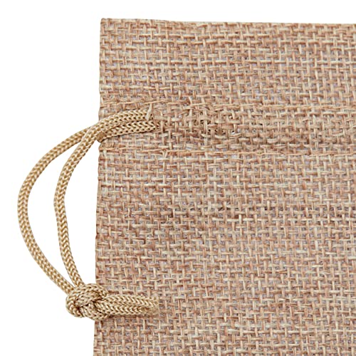 Juvale Burlap Drawstring Bags for Rustic Wedding Party Favors, Birthday (3.7 x 5.5 In, 100 Pack)