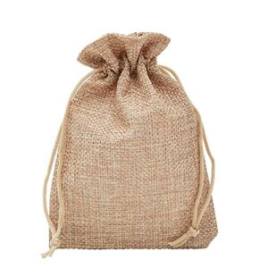 Juvale Burlap Drawstring Bags for Rustic Wedding Party Favors, Birthday (3.7 x 5.5 In, 100 Pack)