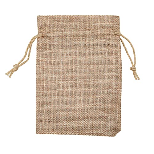 Juvale Burlap Drawstring Bags for Rustic Wedding Party Favors, Birthday (3.7 x 5.5 In, 100 Pack)