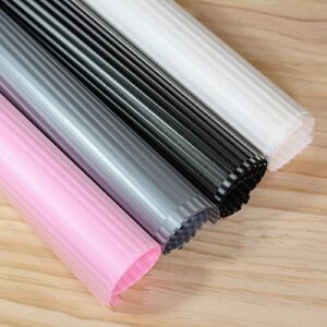 BBJ WRAPS Striped Flower Packaging Paper Waterproof Flower Wrapping Paper Floral Bouquet Gift Packaging Supplies 20 Counts (Black)