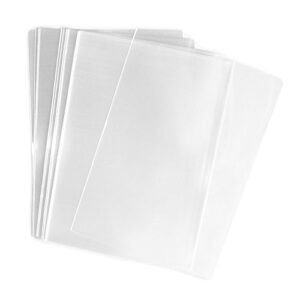 uniquepacking 8×10 (o) clear open-end flat cello cellophane bags – pack of 100