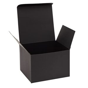 Stockroom Plus Black Paper Gift Boxes with Lids, Bulk Set with Twine and Gift Tags (5x5x3.5 In, 30 Pack)