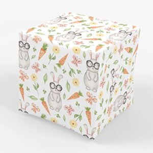 stesha party bunny rabbit gift wrapping paper – folded flat 30 x 20 inch (3 sheets)