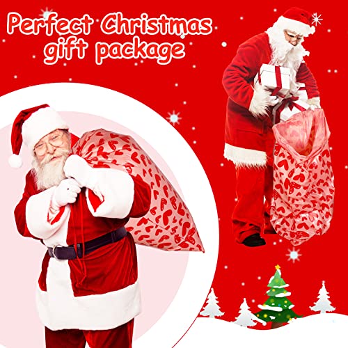 10 Pcs 56" Extra Large Baby Shower Gift Bag Jumbo Big Red Plastic Gift Bags for Girls for Presents Huge Gifts Baby Wrapping Paper Bags with Ribbon Cords for Weddings, Valentine's Day, Bridal Showers