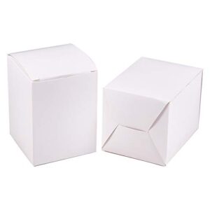 benecreat 60pcs gift boxes white paper boxes party favor boxes 2.5×2.5×3 with lids for wedding party favors, festival gift wrapping