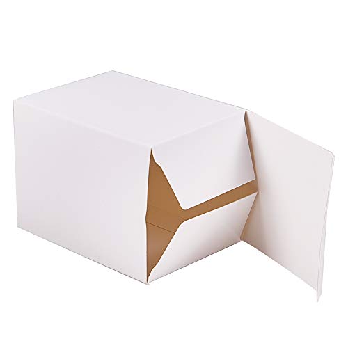 BENECREAT 60PCS Gift Boxes White Paper Boxes Party Favor Boxes 2.5x2.5x3 with Lids for Wedding Party Favors, Festival Gift Wrapping