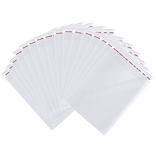 11” x 14” Large Resealable Cellophane Bags 300 pcs, Self Sealing Clear Bags for Packaging Products Self-adhesive Cello Bags for Clothes, T-shirts, Pants and Gifts, 300 ct in Bulk