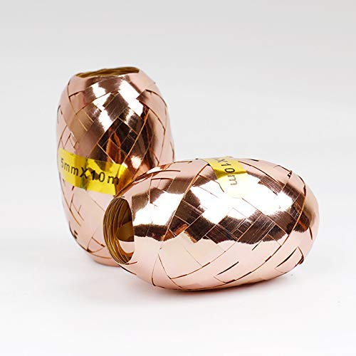 Ancoo 6 Rolls Rose Gold Curling Ribbon Rose Gold Balloon Ribbon Roll Gift Wrapping Curling Ribbon, 60m