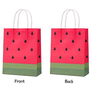 16 PCS Party Favor Bags for Watermelon Birthday Party Supplies, Party Gift Goody Treat Candy Bags for Watermelon Party Favors Decor for Watermelon Party Girls Kids Birthday Decorations