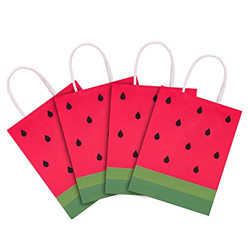 16 PCS Party Favor Bags for Watermelon Birthday Party Supplies, Party Gift Goody Treat Candy Bags for Watermelon Party Favors Decor for Watermelon Party Girls Kids Birthday Decorations