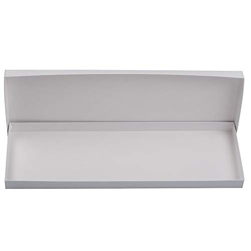 JAM PAPER Glossy Tie Box - 14 1/4 x 4 3/4 x 3/4 - White - Sold Individually