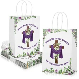 18 pcs first communion gifts for boys and girls large gift bags baptism gift wrap bags religious party favor gift for baby shower christ church religious christening events