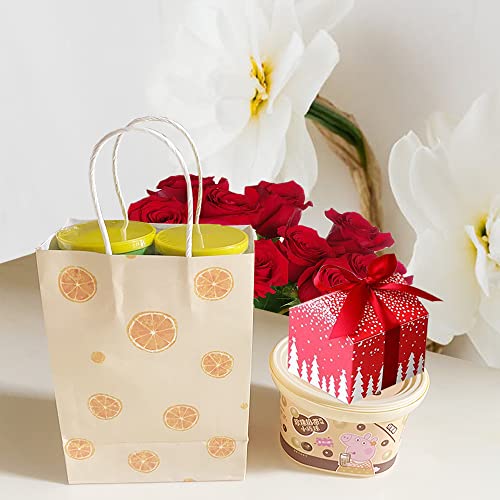 BaShiDer Yellow Gift Bags 16Pcs Lemon Gift Bags and Paper Bags with Handles for Party Favors(Lemon-Yellow)