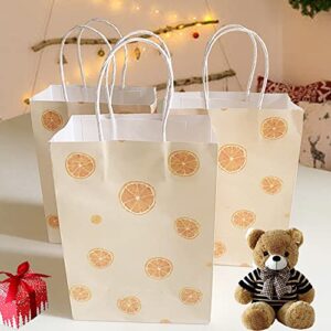 BaShiDer Yellow Gift Bags 16Pcs Lemon Gift Bags and Paper Bags with Handles for Party Favors(Lemon-Yellow)