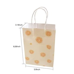 BaShiDer Yellow Gift Bags 16Pcs Lemon Gift Bags and Paper Bags with Handles for Party Favors(Lemon-Yellow)