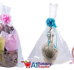 Cellophane Bags For Baskets Cellophane Gift Bags For Baskets Toys And Gifts Extra Large Jumbo BOPP Cellophane Bags 30 x 40 Inch Preimum Quality Bags Made in USA - 10 Pack by A1 Bakery Supplies (No Basket included Cello Bags only)