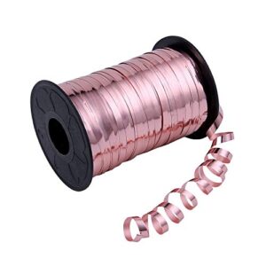 Ancoo 500 Yards Rose Gold Curling Ribbon Crimped Balloon Ribbon Roll Gift Wrapping Curling Ribbon