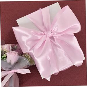 Eioflia Satin Ribbon Gift Wrapping Ribbons Solid Fabric Ribbons Ribbons for Hair Bows Fabric Ribbons Roll for Hair Bows Cards Floral Pink.