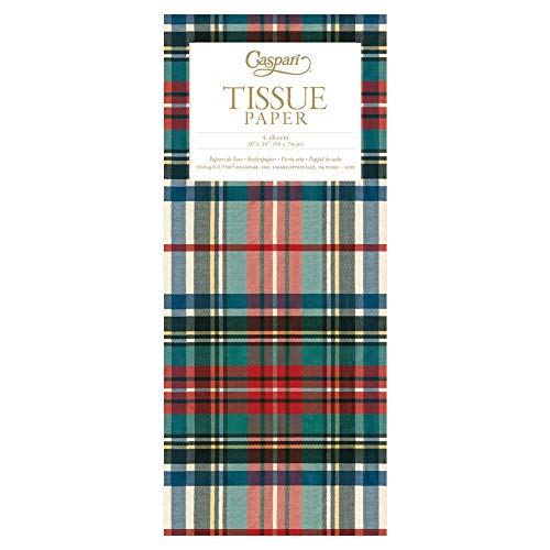 Caspari Dress Stewart Tartan Tissue Paper - 16 Sheets Included