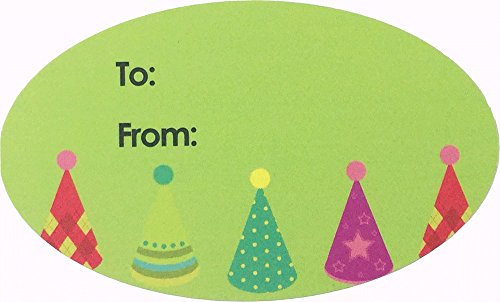 Birthday Gift Tag Stickers 1 1/2 x 2 1/2 Inch 100 Adhesive Labels