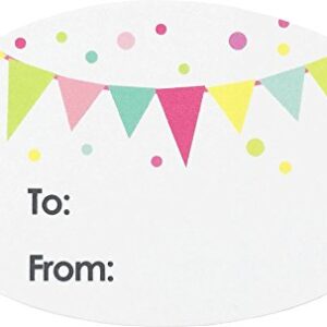 Birthday Gift Tag Stickers 1 1/2 x 2 1/2 Inch 100 Adhesive Labels