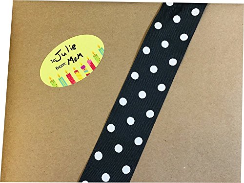 Birthday Gift Tag Stickers 1 1/2 x 2 1/2 Inch 100 Adhesive Labels