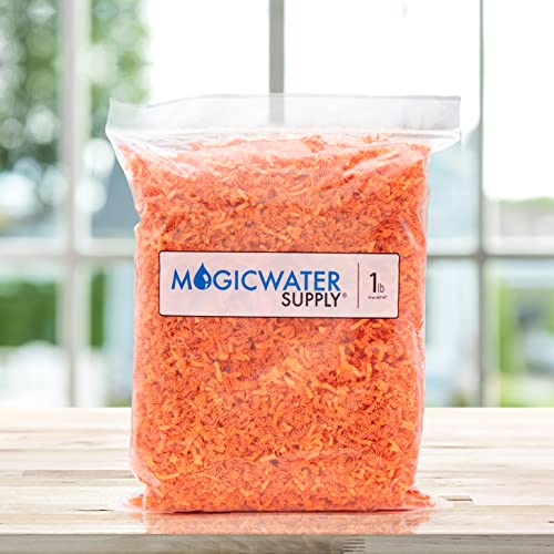 MagicWater Supply Crinkle Cut Paper Shred Filler (1 LB) for Gift Wrapping & Basket Filling - Orange
