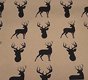 White Tailed Deer on Kraft Gift Wrapping Paper - 24"x10'