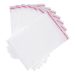josdiox cellophane bage 5 x 7 inch clear poly bags adhesive 1.4 mils thick opp plastic bags self sealing treat bags (5 x7 100)