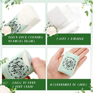 Travel Tissues Packs Wedding Facial Tissues Bulk Pocket Tissues Small Tissues Travel Size Faith Hope Love 3 Ply Tissue Packs Wedding Favors for Guests (50 Packs)