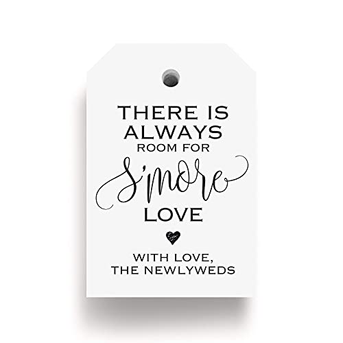 Bliss Collections Thank You Gift Tags, S'More Love, Thank You Gift Tags for Weddings, Receptions, Bridal Showers, Parties, Celebrations and Wedding Favors, 2"x3" (50 Tags)