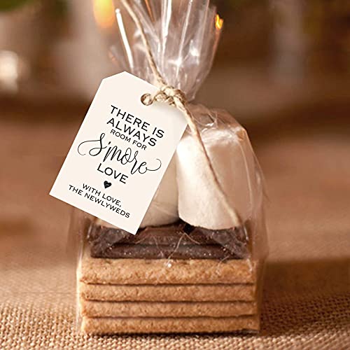 Bliss Collections Thank You Gift Tags, S'More Love, Thank You Gift Tags for Weddings, Receptions, Bridal Showers, Parties, Celebrations and Wedding Favors, 2"x3" (50 Tags)