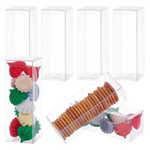 benecreat 20pcs clear wedding favour boxes 4.5×1.5×1.5 rectangle pvc transparent gift boxes for candy chocolate valentine