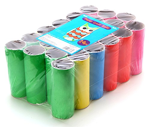 Colored Paper Rolls - Assorted Colors - 24 Pieces