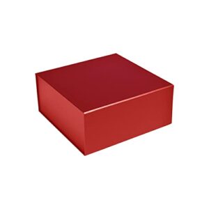 Cecobox Matte Collapsible Box with Magnetic Lid for Gift Packaging (6"x6"x2.75", Red)