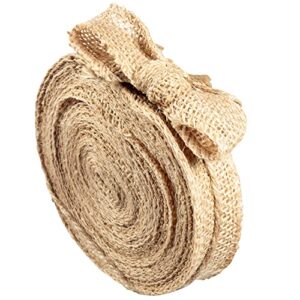 idiy natural burlap ribbons (1″ wide, 10 yards) – no wire, 100% jute – great for diy crafts and projects, gift wrapping, wedding decoration, and more!