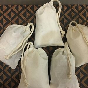 Reusable Eco friendly 12"x20" Cotton Thick Single Drawstring Muslin Bags "premium quality (Natural Color)-12 count pack