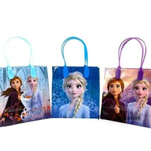 Four-seasonstore Frozen 2 - Elsa, Anna & Olaf Premium Quality Party Favor Goodie Small Gift Bags Color 12pcs ?