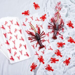 100 Pcs Crawfish Boil Treat Bags Lobster Theme Cellophane Candy Bags Plastic Cookie Bags for Birthday Gift Giving Seafood Party